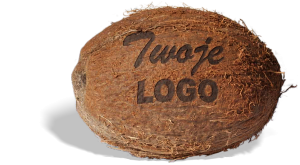 Kokos z napisem